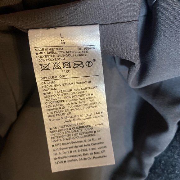 Womens L old navy wool peacoat - Picture 4 of 4